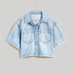 Madewell denim short sleeve shirt jacket